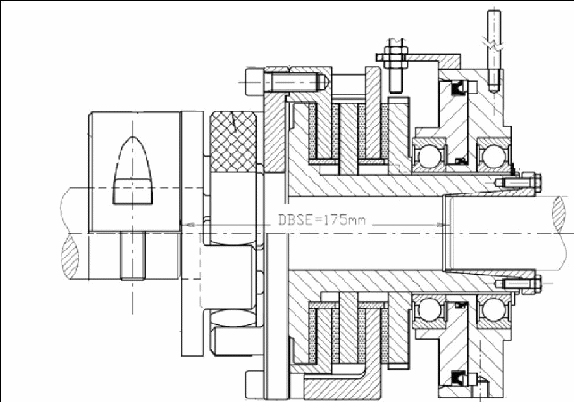 чертеж муфты морского двигателя